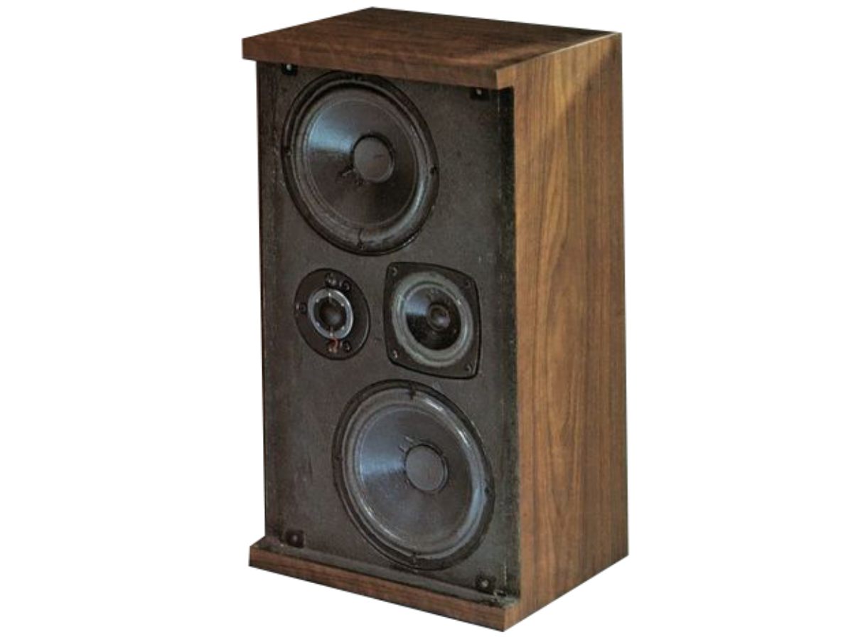 GS401C speaker fully veneered with rounded grilles