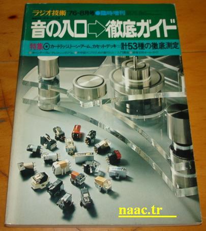 Magazine page from Radio Gijutsu August 1976 featuring the GT2101 cartridge guide