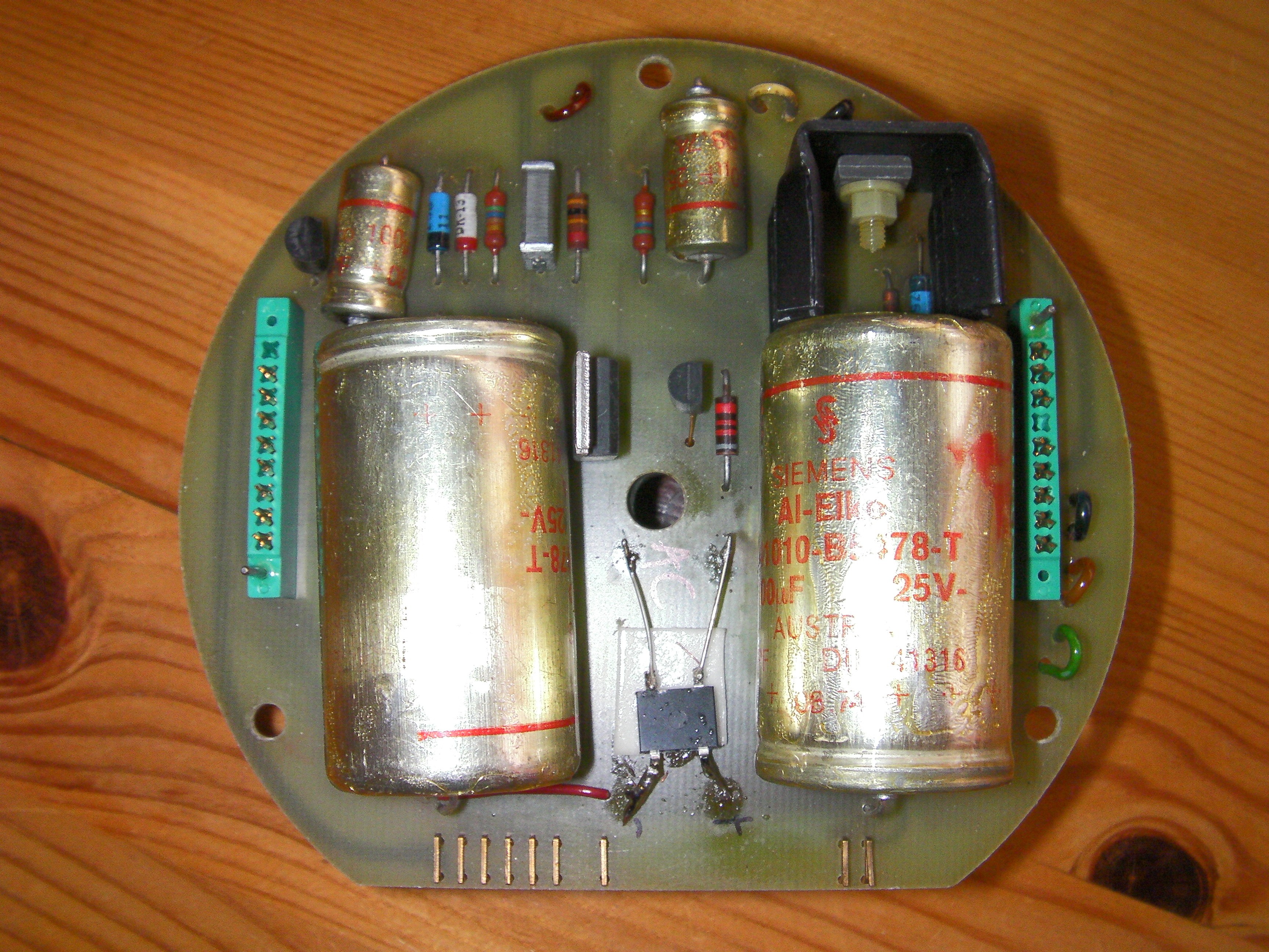 Power Supply board (Disk 5, 3285NH) with rectifier and smoothing capacitors